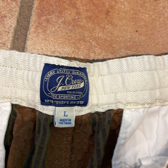 Jcrew striped seersucker shorts size L - Picture 2 of 3